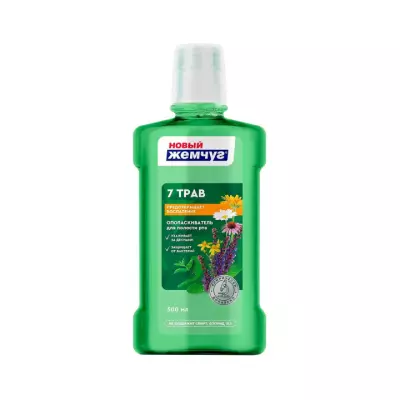 Новый Жемчуг Семь трав ополаскиватель для полости рта 500 мл флакон 1 шт