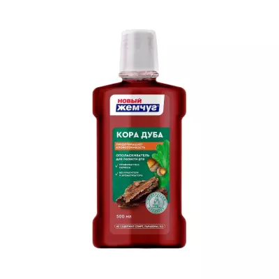 Новый Жемчуг с корой дуба ополаскиватель для полости рта 500 мл флакон 1 шт