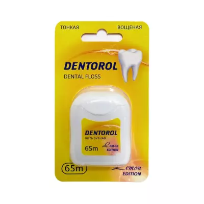 Dentorol лимон зубная нить 65 м 1 шт