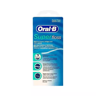 Oral-B Super Floss зубная нить 60 см 50 шт