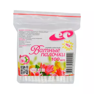Палочки ватные косметические со спиралевидным намотом 100 шт Емельянъ Савостинъ