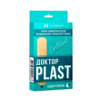 Доктор PLAST Водостойкий набор лейкопластырей медицинских 24 шт Галтеяфарм