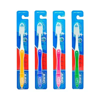 Oral-B 1-2-3 Чистота Свежесть Даже между зубов зубная щетка средней жесткости 1 шт