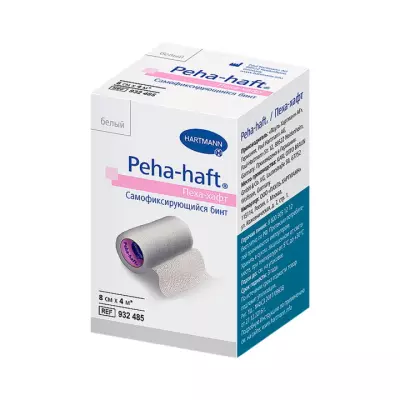 Peha-haft (Пеха-хафт) бинт фиксирующий эластичный самофиксирующийся 8х400 см 1 шт Hartmann