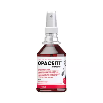 Орасепт 1,4 % спрей 177 мл флакон 1 шт