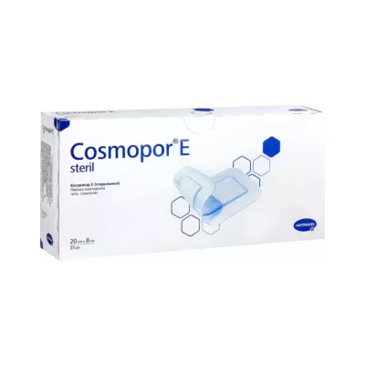 Cosmopor Е steril повязка пластырного типа стерильная 20х8 см 25 шт Hartmann