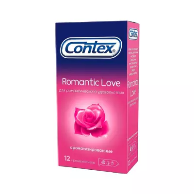 Contex Romantic Love презервативы из натурального латекса ароматизированные 12 шт