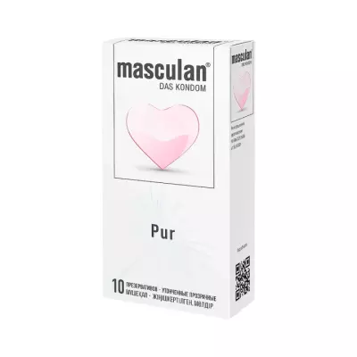 Masculan Pur презервативы из натурального латекса ультратонкие с дополнительной смазкой 10 шт