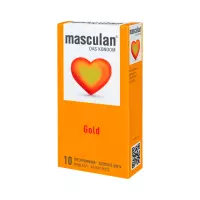 Masculan Gold презервативы из натурального латекса золотого цвета с ароматом ванили 10 шт