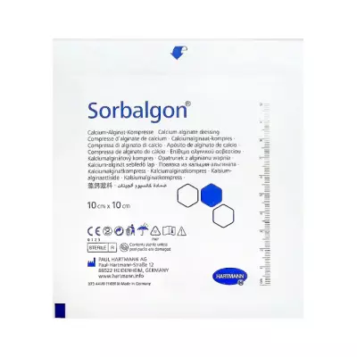 Sorbalgon повязка из волокон кальция-альгината стерильная 10x10 см 1 шт Hartmann