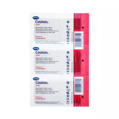 Cosmos Strips пластырь нестерильный 8x4 см 3 шт Hartmann