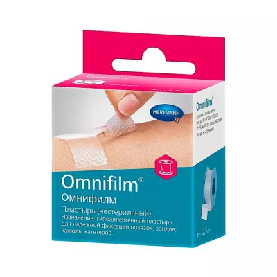 Omnifilm пластырь на основе из прозрачной пленки на катушке нестерильный 2,5х500 см 1 шт Hartmann
