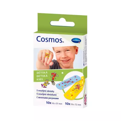 Cosmos Kids пластырь детский нестерильный ассорти (2 размера) 20 шт Hartmann