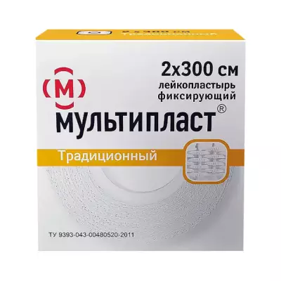 Мультипласт лейкопластырь фиксирующий нестерильный 2х300 см 1 шт Новосибхимфарм