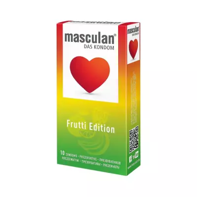 Masculan Frutti Edition презервативы из натурального латекса разноцветные с фруктовым ароматом 10 шт