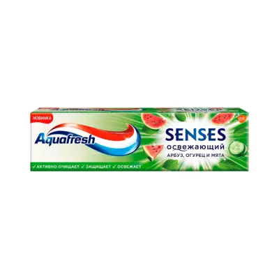 Aquafresh Senses Освежающий арбуз зубная паста 75 мл туба 1 шт