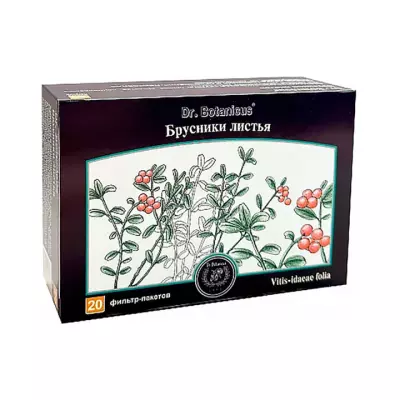 Брусники листья порошок крупный 1,2 г фильтр-пакет 20 шт