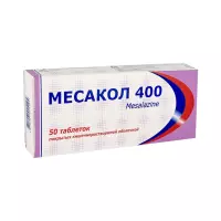 Месакол 400 мг таблетки кишечнорастворимые 50 шт