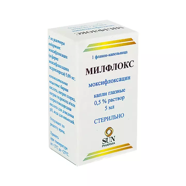 Милфлокс 0,5 % капли глазные 5 мл флакон-капельница 1 шт