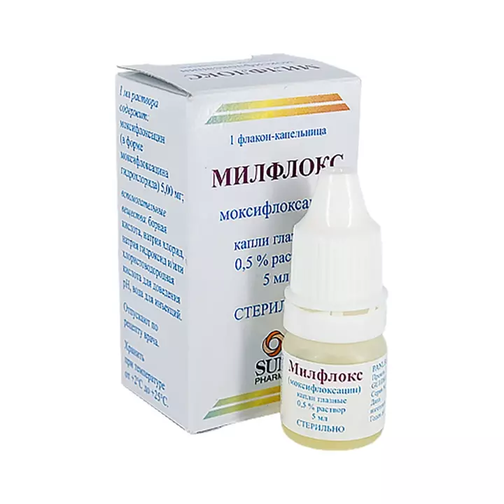 Милфлокс 0,5 % капли глазные 5 мл флакон-капельница 1 шт