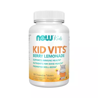 NOW Детские витамины Ягодный лимонад таблетки жевательные 1300 мг 120 шт