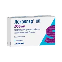Лекоклар ХЛ 500 мг таблетки пролонгированного действия 7 шт