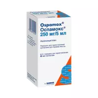 Оспамокс 250 мг/5 мл порошок для приготовления суспензии для приема внутрь 60 мл флакон 1 шт