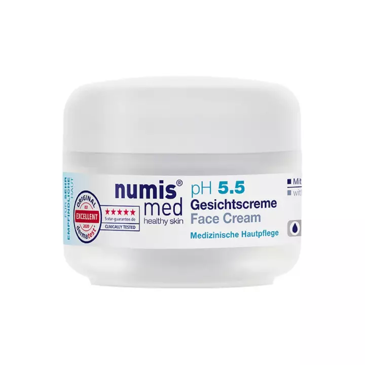 Numis Med pH 5,5 успокаивающий крем для лица день-ночь для чувствительной кожи с пантенолом 50 мл 1 шт