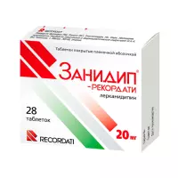 Занидип-Рекордати 20 мг таблетки покрытые пленочной оболочкой 28 шт