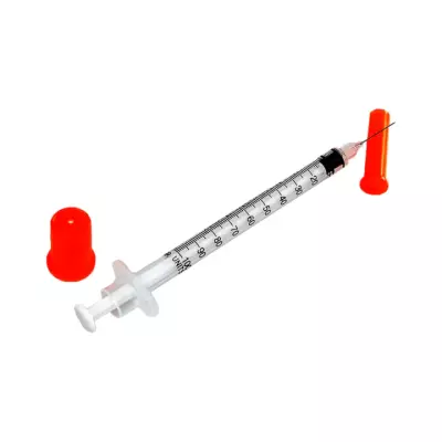 Шприц инсулиновый трехкомпонентный 1 мл с иглой 1 шт Wuzhou Medical