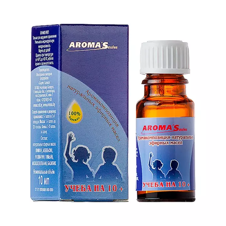 Аромакомпозиция эфирных масел Учеба на 10+ 10 мл 1 шт AROMA'Saules