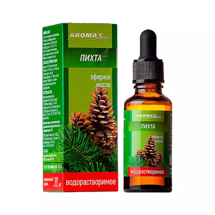 Масло эфирное водорастворимое Пихта 30 мл 1 шт AROMA'Saules