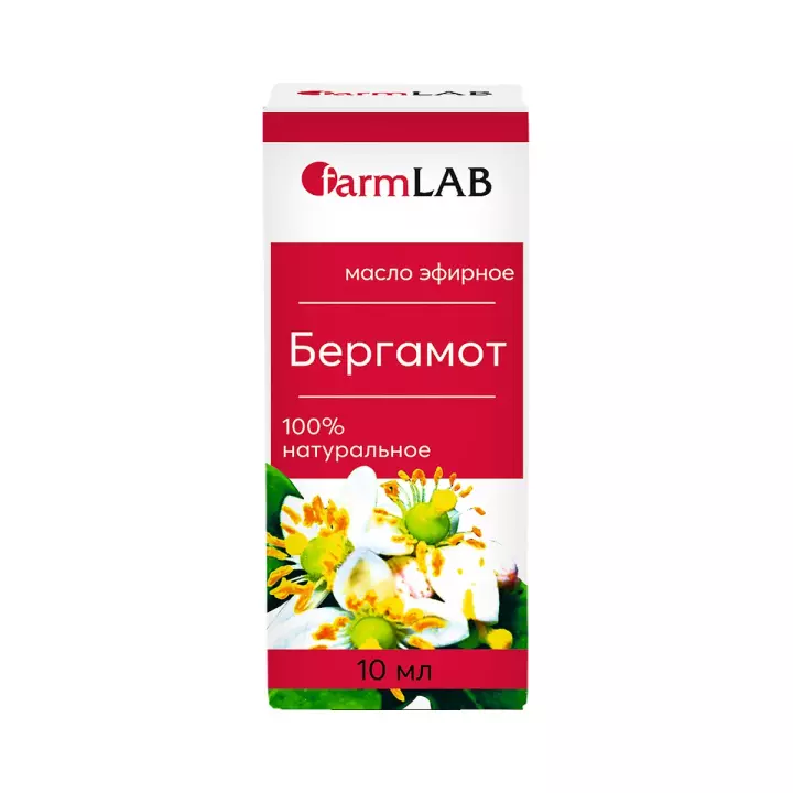 Масло эфирное Бергамот 10 мл 1 шт FarmLAB