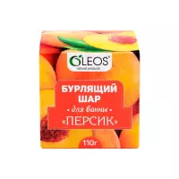 Oleos Бурлящий шар персик бомбочка для ванны 110 г 1 шт
