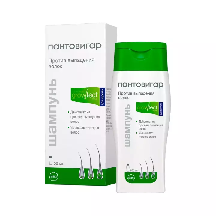 Пантовигар Growtect Formula шампунь против выпадения волос у мужчин 200 мл 1 шт Acino