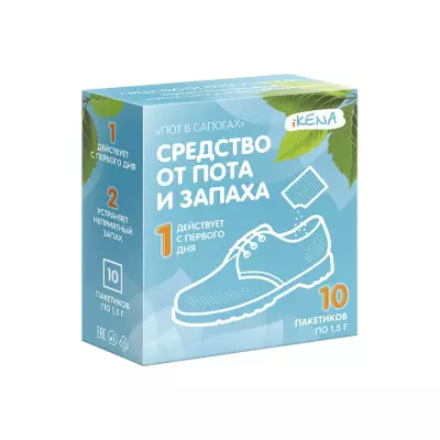 iKena Пот в сапогах средство от пота и запаха ног гигиеническая пудра для ухода за кожей 1,5 г пакет 10 шт