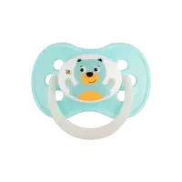 Canpol Babies Animals соска-пустышка латексная круглая со светящимся колечком 6-18 месяцев ассорти 1 шт