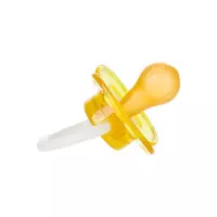 Canpol Babies Space соска-пустышка латексная круглая со светящимся колечком 0-6 месяцев желтая 1 шт