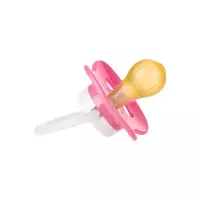 Canpol Babies Bunny & Company соска-пустышка латексная круглая со светящимся колечком 6-18 месяцев розовая 1 шт