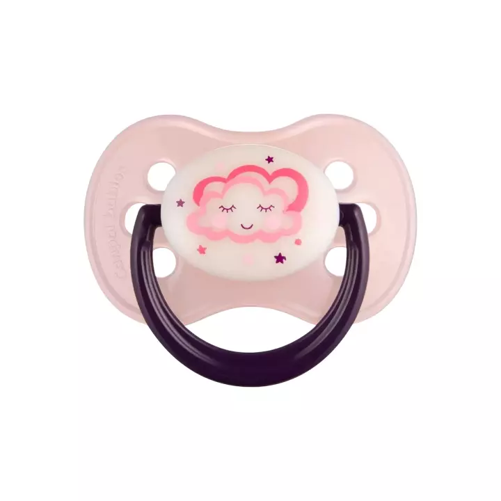 Canpol Babies Night Dreams соска-пустышка силиконовая анатомическая со светящимися элементами 6-18 месяцев ассорти 1 шт