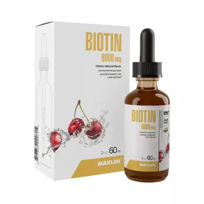 Биотин 6000 мкг вишня жидкость 60 мл флакон 1 шт Maxler