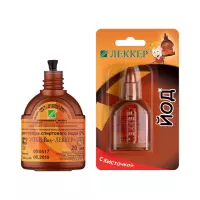 Йод 5 % 20 мл флакон с кисточкой 1 шт Леккер