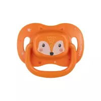 Canpol Babies Cute Animals соска-пустышка силиконовая симметричная 6-18 месяцев оранжевая 1 шт