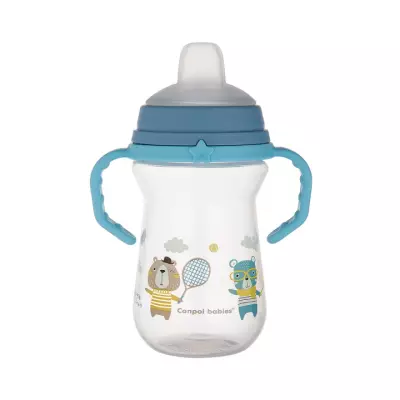 Canpol Babies Bonjour Paris поильник обучающий с силиконовым носиком от 6 месяцев 250 мл голубой 1 шт