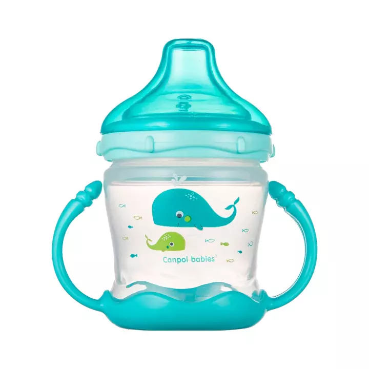 Canpol Babies Love & Sea поильник-непроливайка с силиконовым носиком от 9 месяцев 180 мл голубой 1 шт