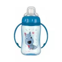 Canpol Babies Cute Animals поильник обучающий с силиконовым носиком от 6 месяцев 320 мл голубой 1 шт