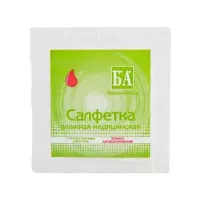 Салфетки медицинские влажные с лекарственным средством Этанол антисептический 6х9 см 1 шт БелАсептика