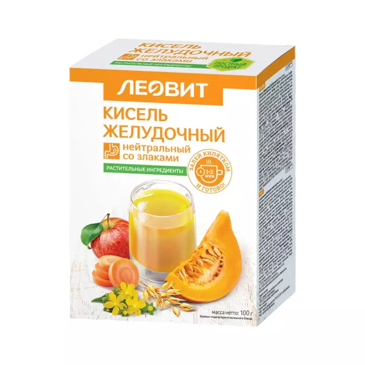 Леовит Кисель Желудочный нейтральный 20 г пакет 5 шт