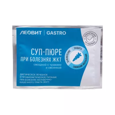 Леовит Gastro суп-пюре овощной с травами и овсянкой 15 г пакет 1 шт