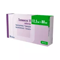 Телмиста Н 80 мг+12,5 мг таблетки 30 шт
